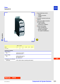 Thumbnail of document Data Sheet - 8510 Relay